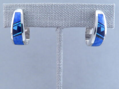 Lapis & Opal Inlay Earrings (‘Huggies’)