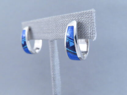 Lapis & Opal Inlay Earrings (‘Huggies’)