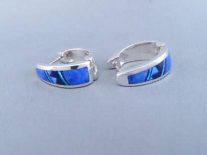 Lapis & Opal Inlay Earrings (‘Huggies’)