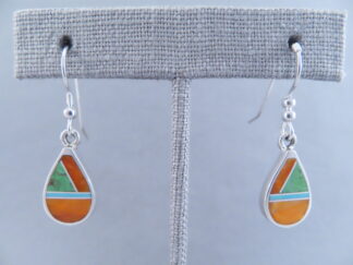 Colorful Multi-Stone Inlay ‘Teardrop’ Earrings