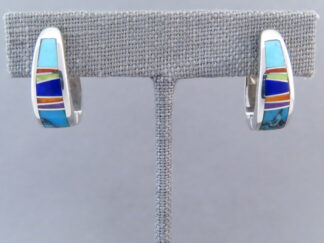 Inlaid Multi-Color Earrings (Huggies)