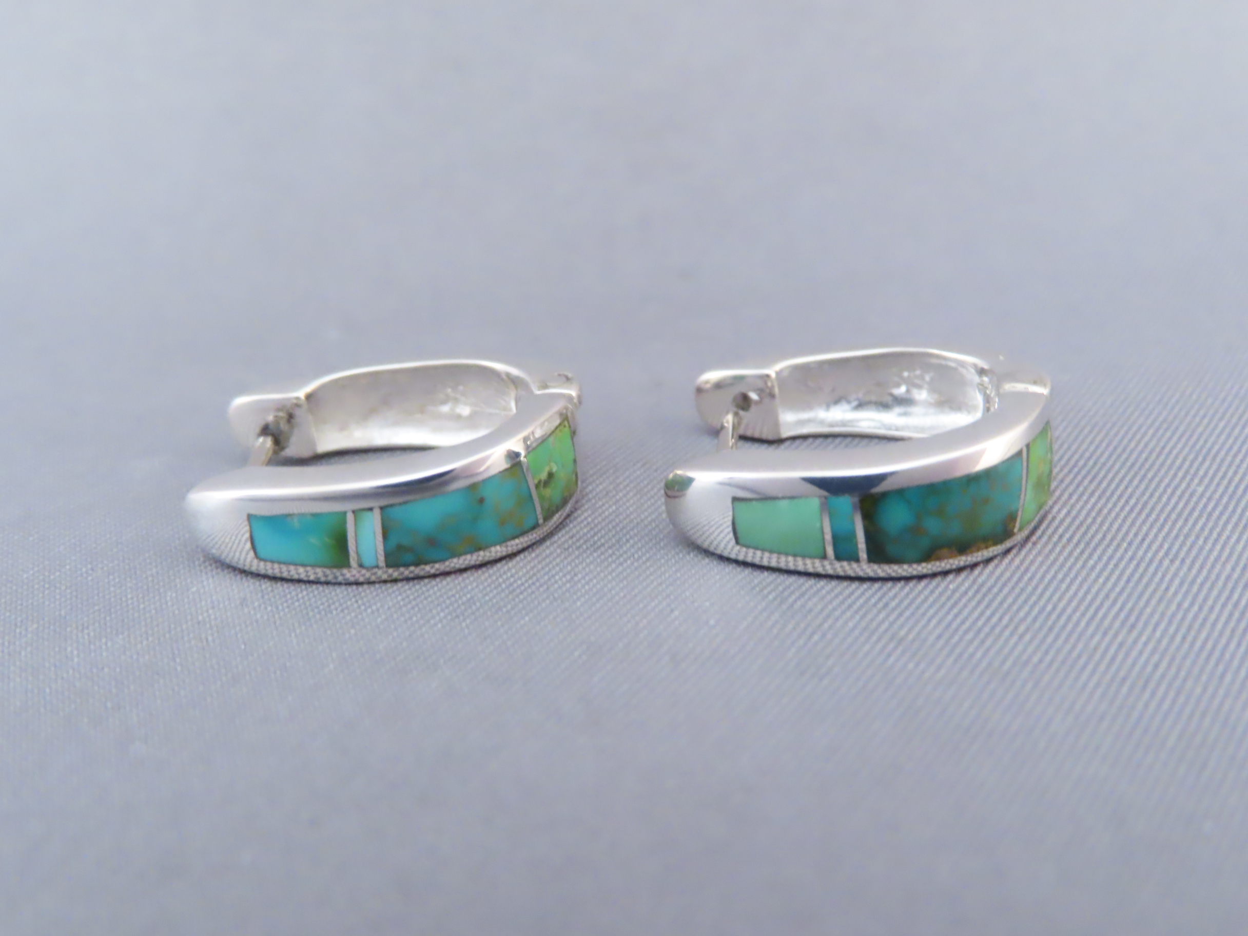 Turquoise Inlay Earrings (Sonoran Gold Turquoise)