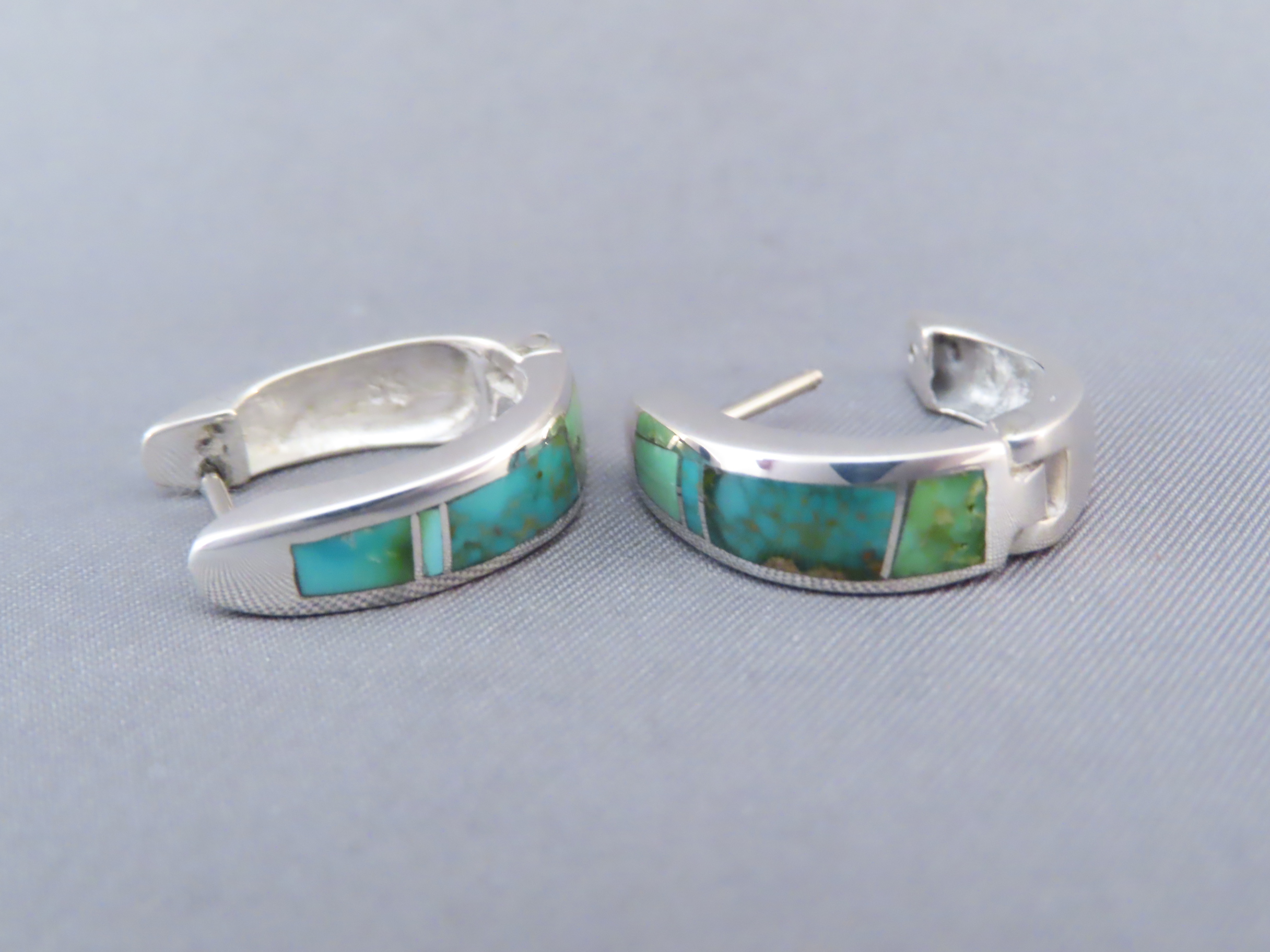 Turquoise Inlay Earrings (Sonoran Gold Turquoise)