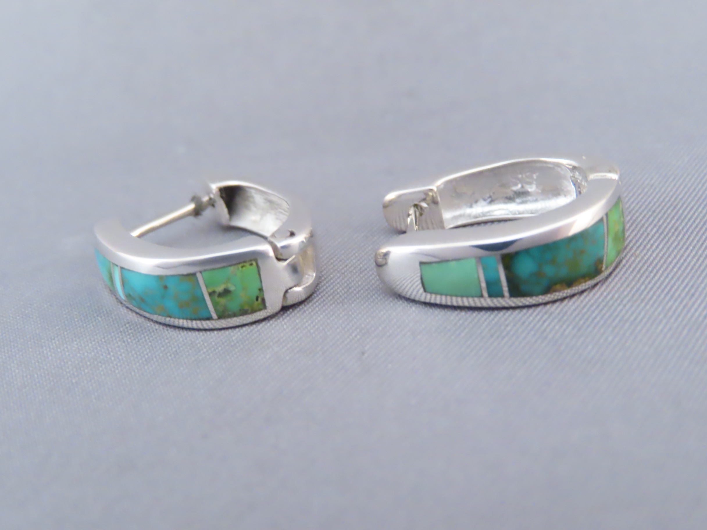Turquoise Inlay Earrings (Sonoran Gold Turquoise)