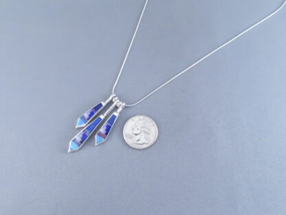 Detailed Multi-Stone Inlay Pendant Necklace