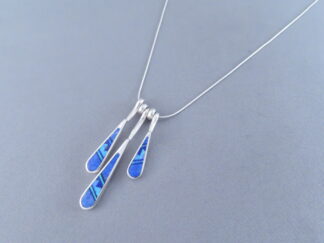 Opal & Lapis Inlay Pendant Necklace