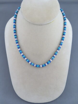 Lapis & Turquoise Necklace by Desiree Yellowhorse