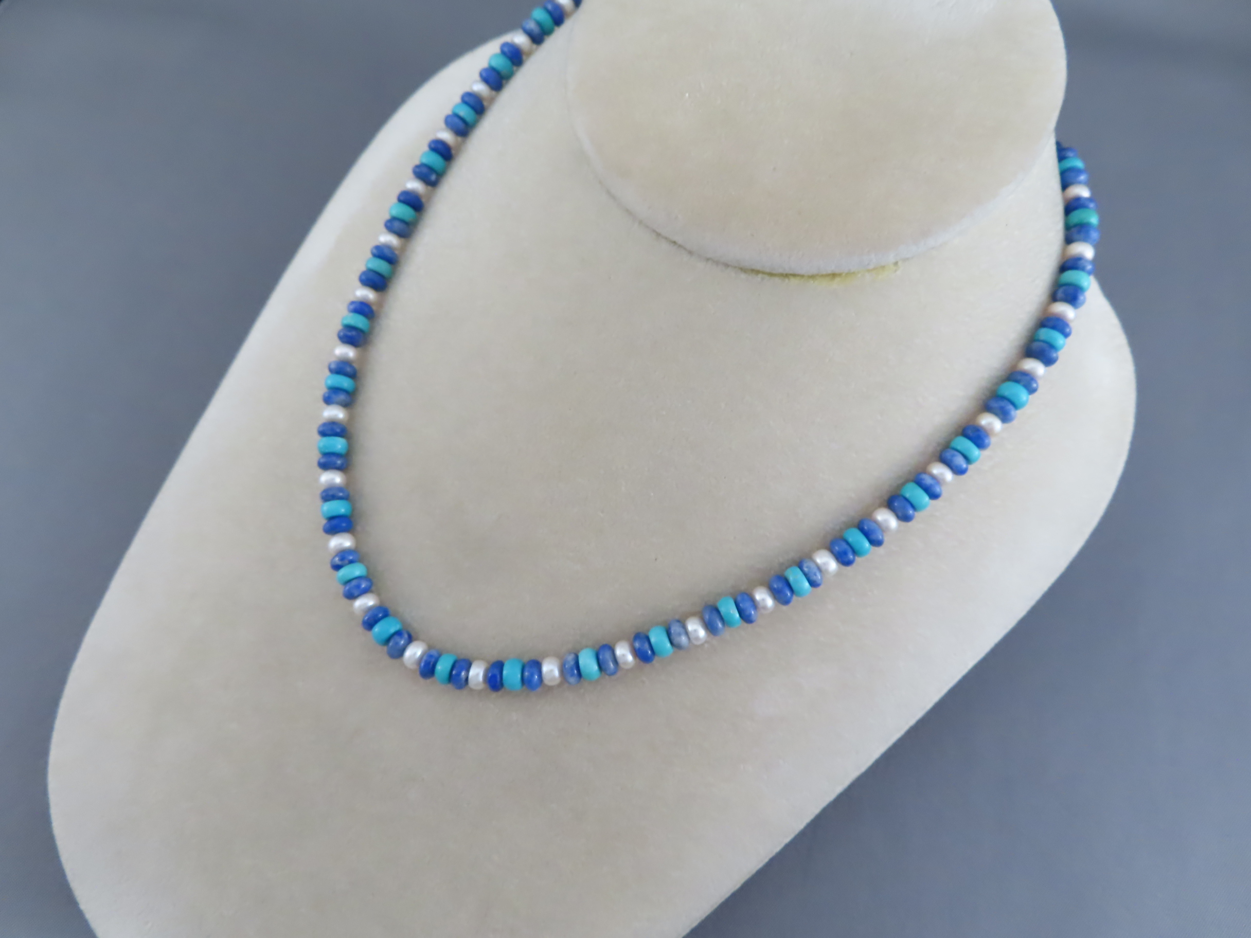 Lapis & Turquoise Necklace by Desiree Yellowhorse