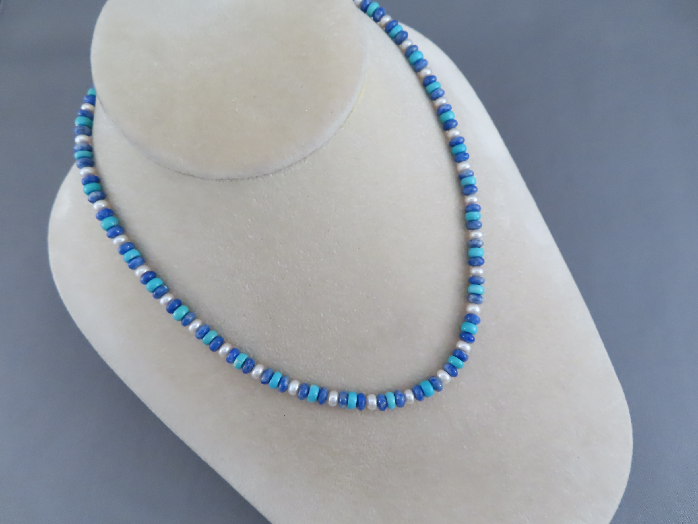 Lapis & Turquoise Necklace by Desiree Yellowhorse