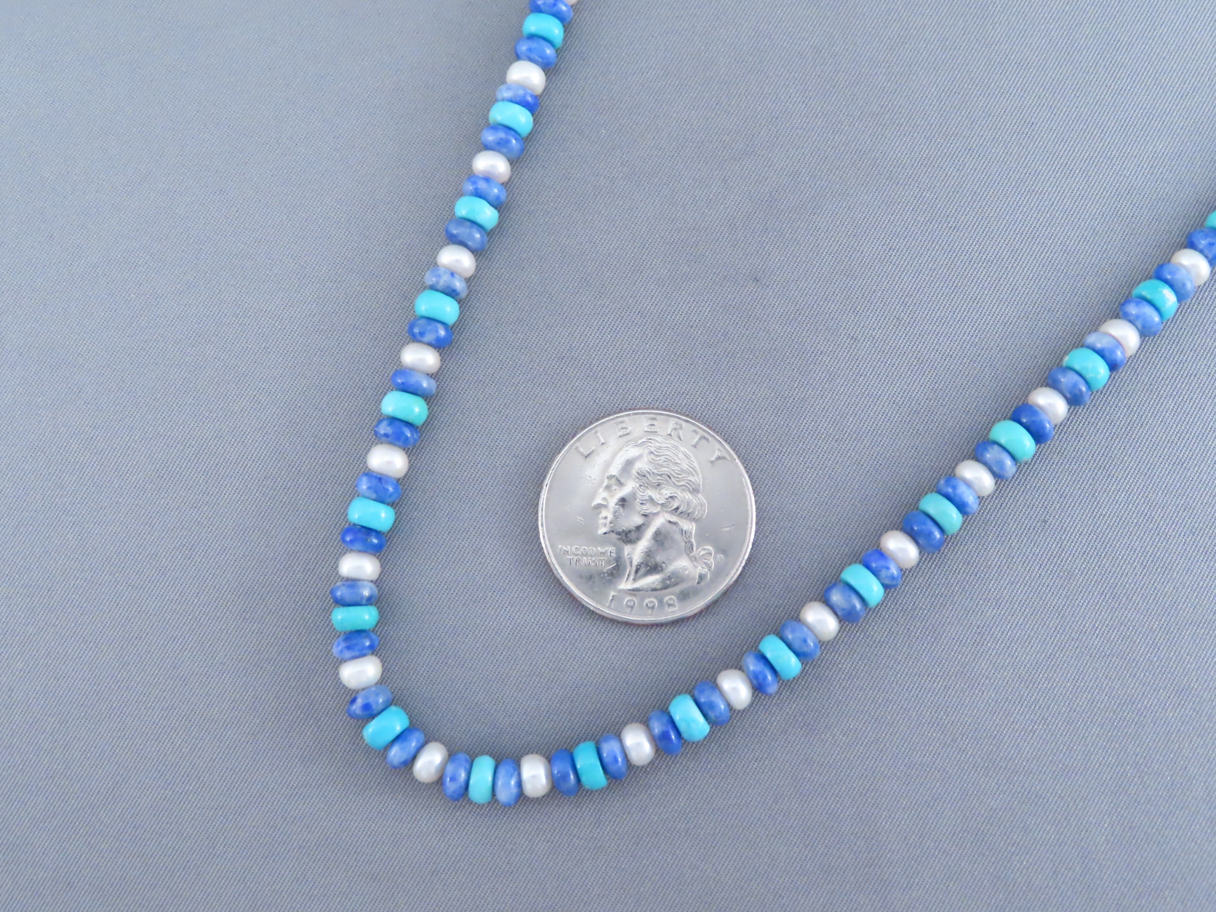 Lapis & Turquoise Necklace by Desiree Yellowhorse
