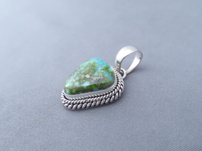 Tiny Turquoise Slider Pendant by Artie Yellowhorse
