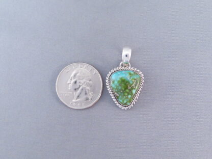 Tiny Turquoise Slider Pendant by Artie Yellowhorse