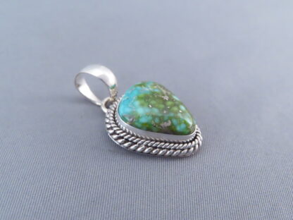 Tiny Turquoise Slider Pendant by Artie Yellowhorse