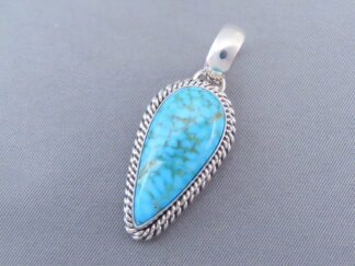 Turquoise Pendant by Artie Yellowhorse (Kingman Turquoise)