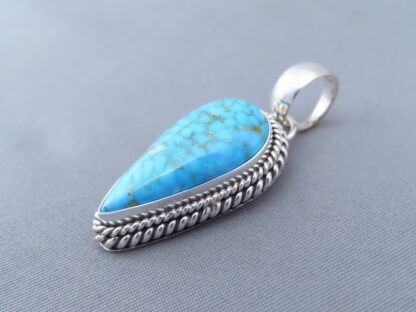 Turquoise Pendant by Artie Yellowhorse (Kingman Turquoise)