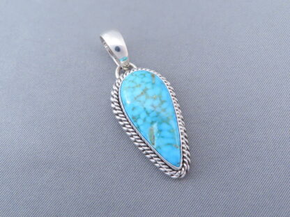 Turquoise Pendant by Artie Yellowhorse (Kingman Turquoise)