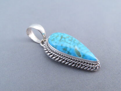 Turquoise Pendant by Artie Yellowhorse (Kingman Turquoise)
