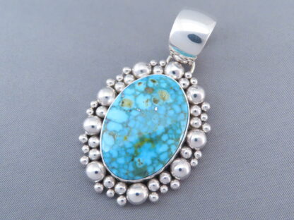 Turquoise Pendant by Artie Yellowhorse (Kingman Turquoise)