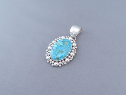 Turquoise Pendant by Artie Yellowhorse (Kingman Turquoise)