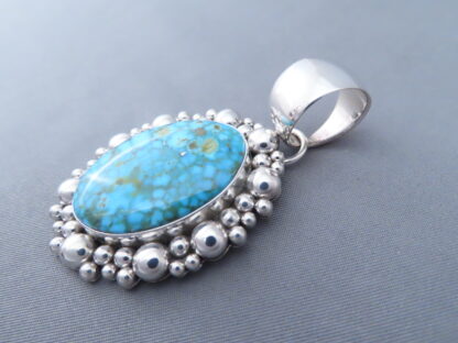 Turquoise Pendant by Artie Yellowhorse (Kingman Turquoise)