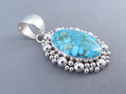 Turquoise Pendant by Artie Yellowhorse (Kingman Turquoise)