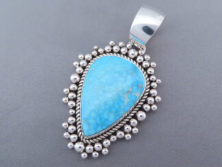 Artie Yellowhorse Kingman Turquoise Pendant