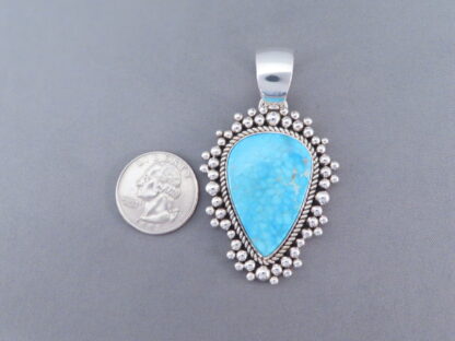 Artie Yellowhorse Kingman Turquoise Pendant