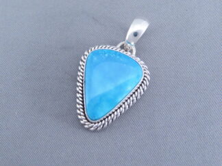 Smaller Turquoise Pendant by Artie Yellowhorse (Kingman)