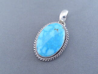 Kingman Turquoise & Sterling Silver Pendant (smaller)