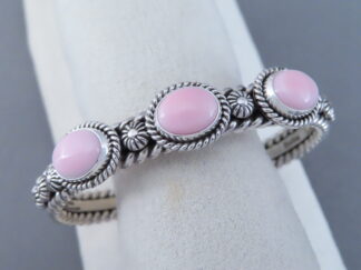 Pink Conch Shell Bracelet by Artie Yellowhorse