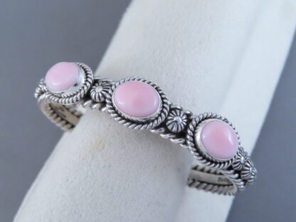 Pink Conch Shell Bracelet by Artie Yellowhorse