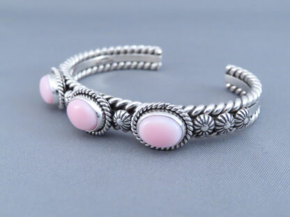 Pink Conch Shell Bracelet by Artie Yellowhorse