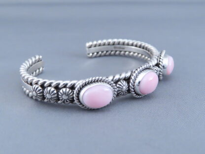 Pink Conch Shell Bracelet by Artie Yellowhorse
