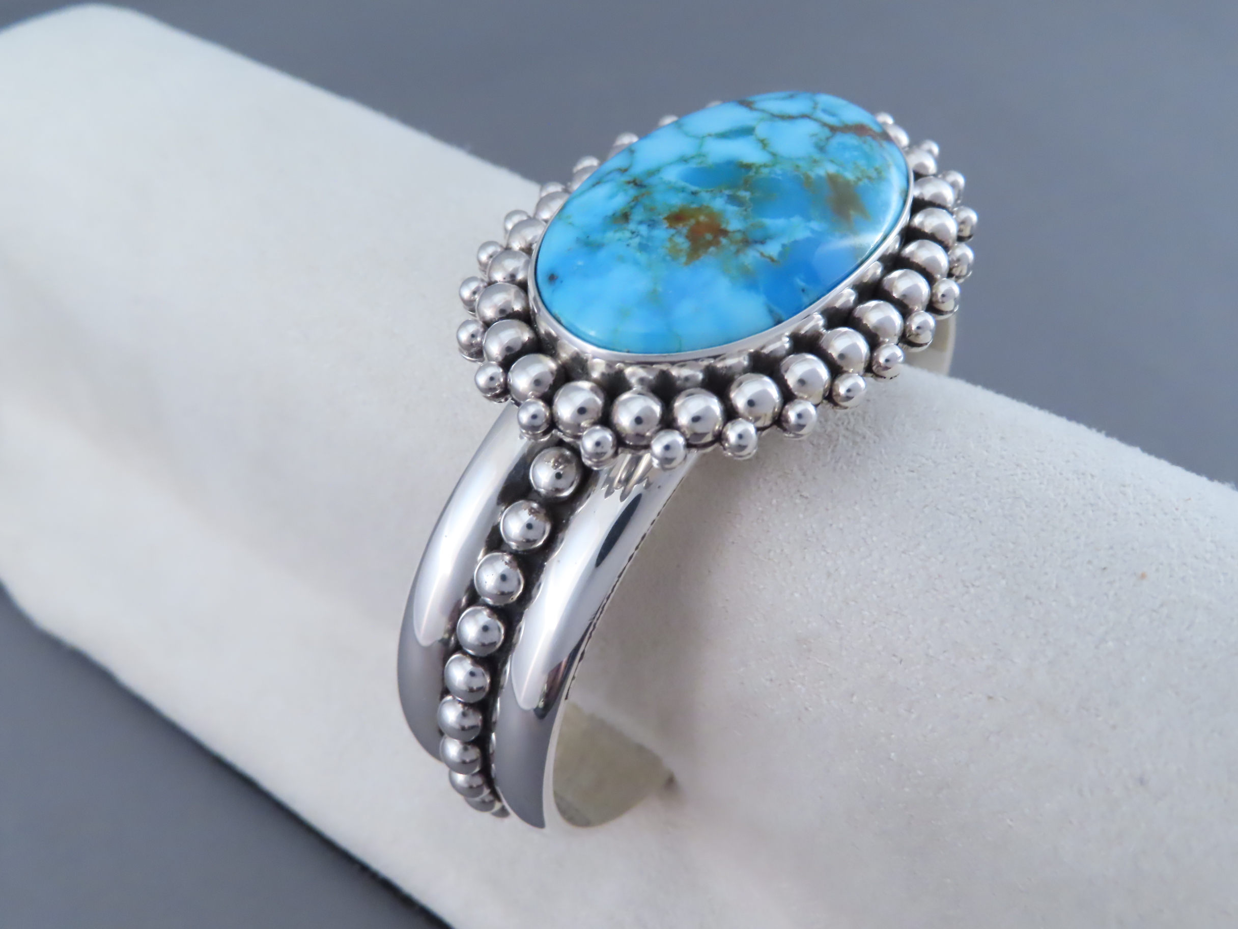 Kingman Turquoise Cuff Bracelet by Artie Yellowhorse