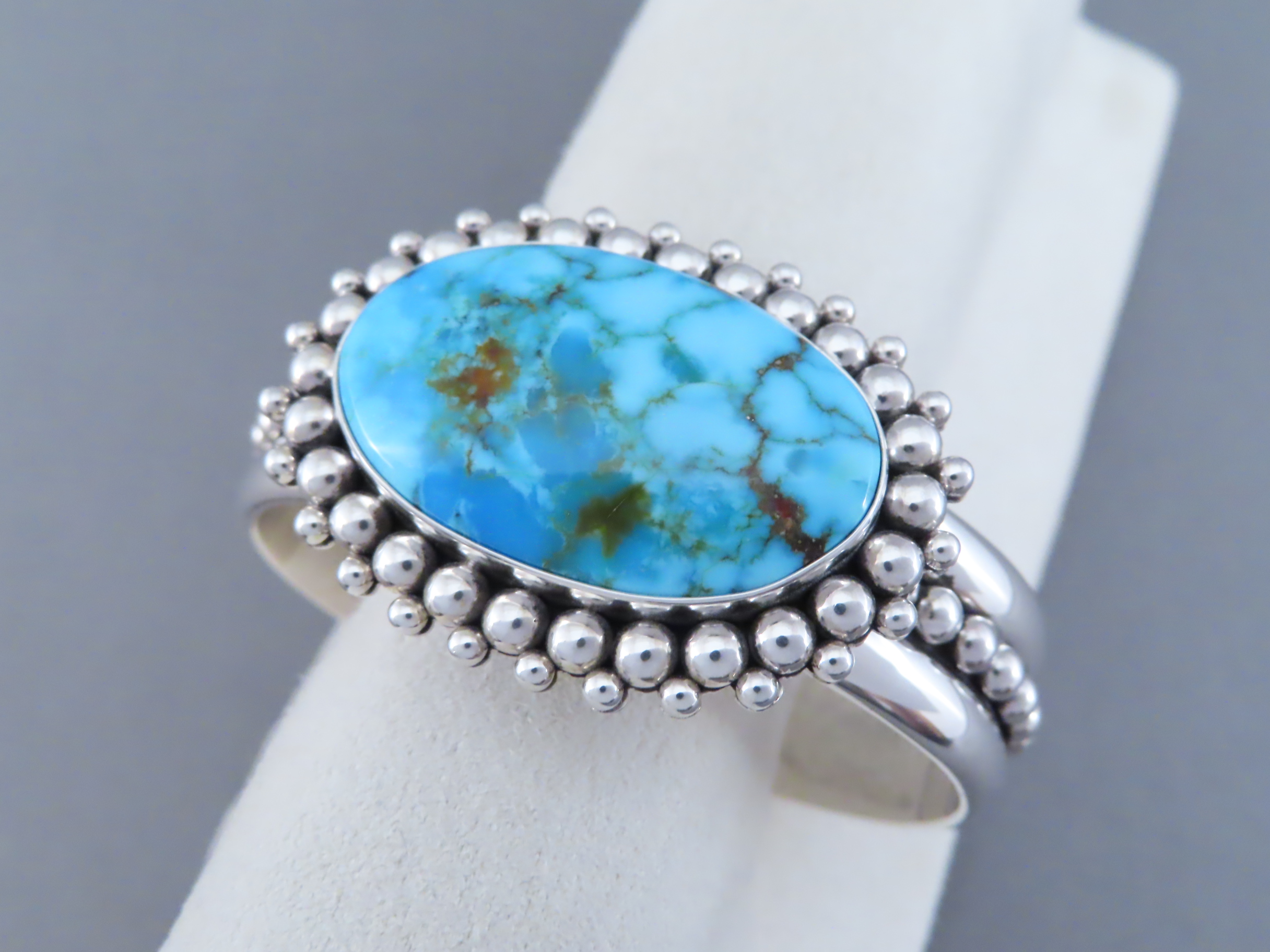 Kingman Turquoise Cuff Bracelet by Artie Yellowhorse