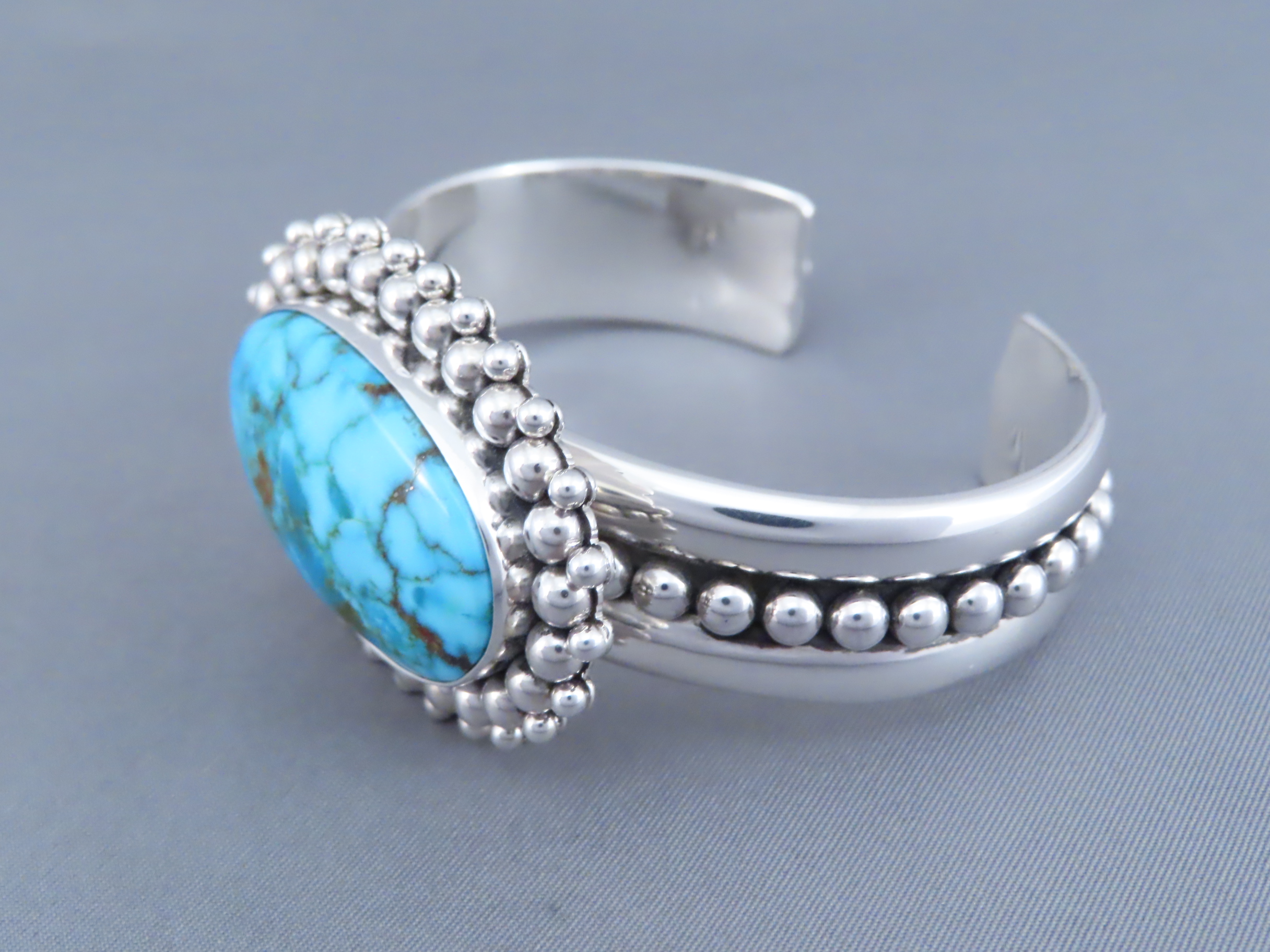 Kingman Turquoise Cuff Bracelet by Artie Yellowhorse