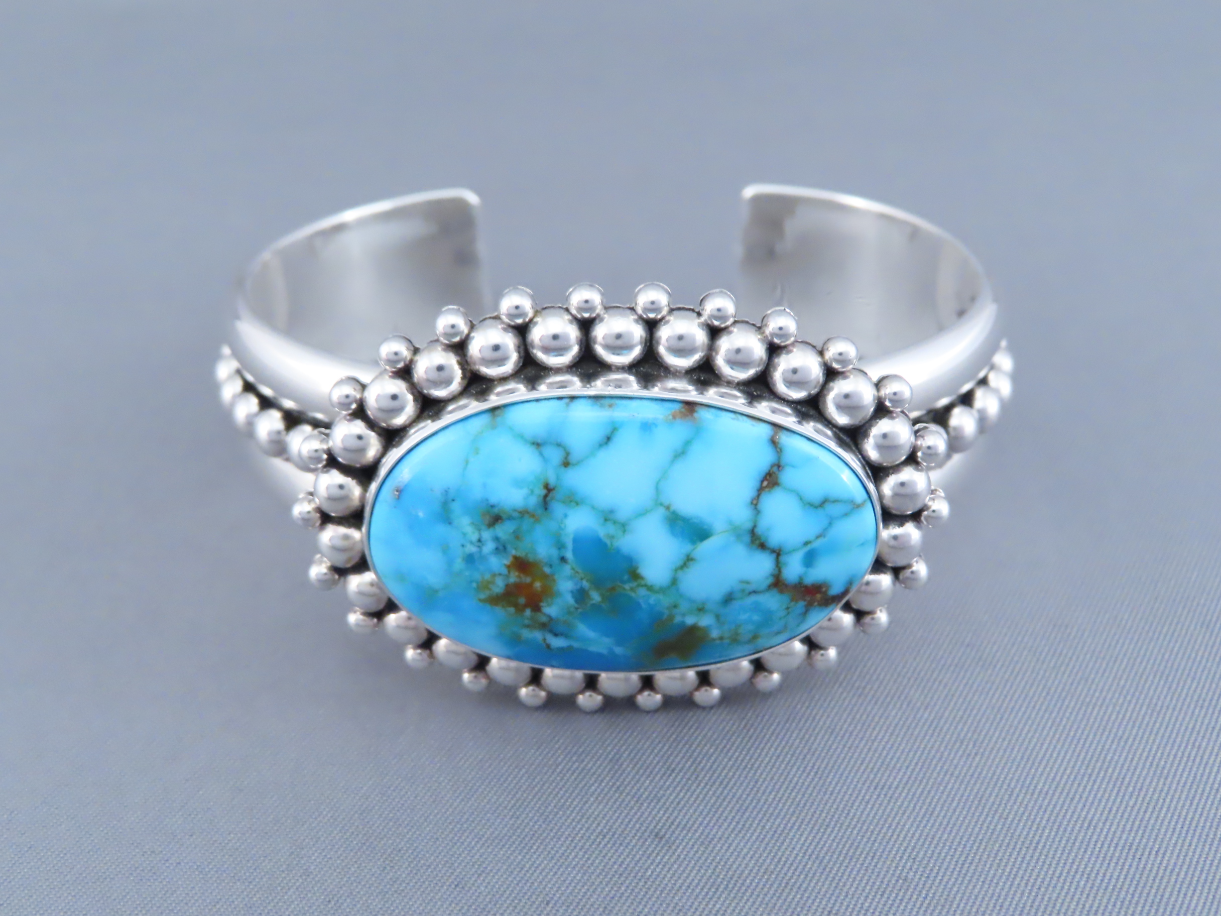 Kingman Turquoise Cuff Bracelet by Artie Yellowhorse