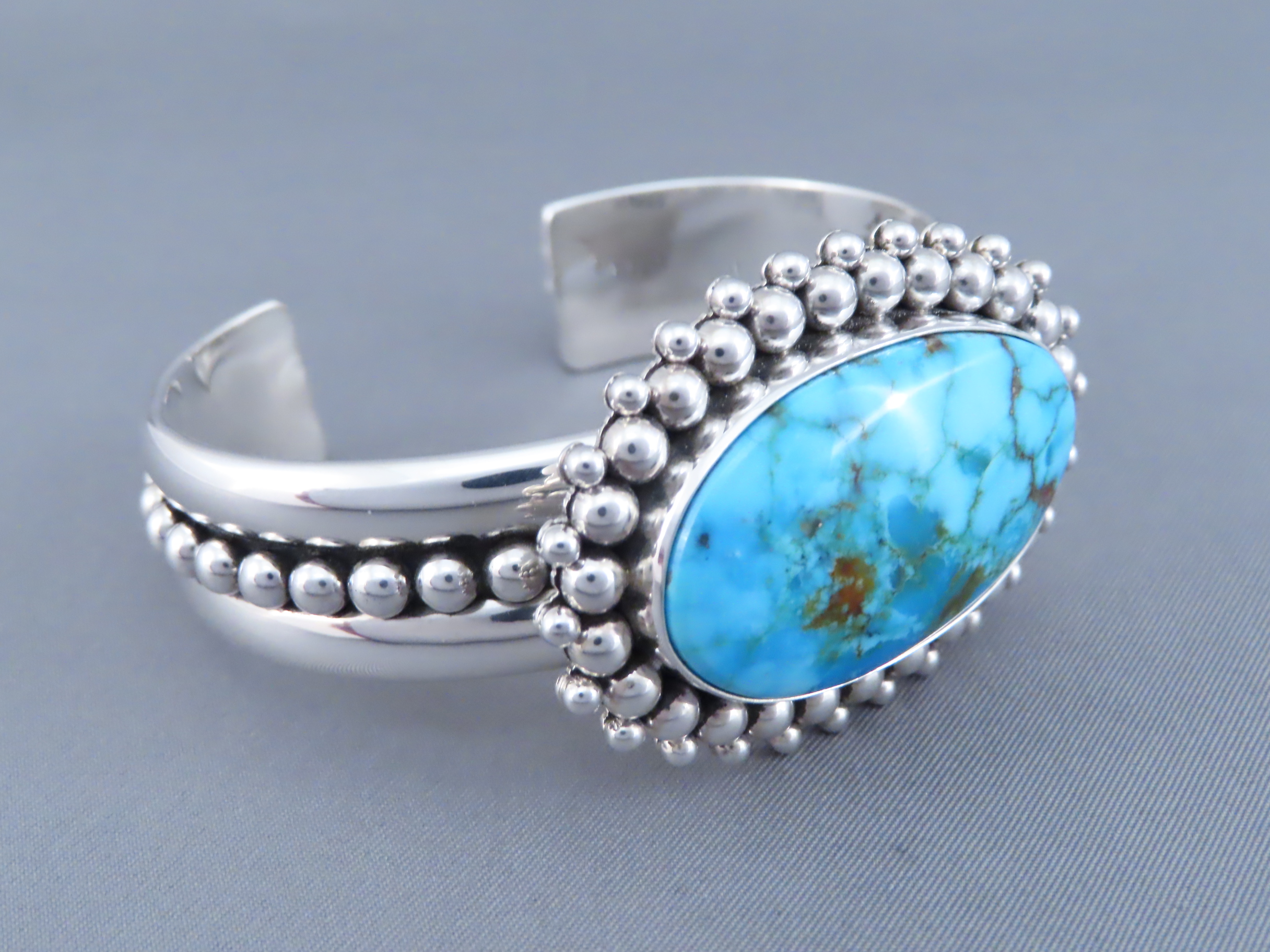 Kingman Turquoise Cuff Bracelet by Artie Yellowhorse