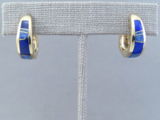 Lapis & 14kt Gold Earrings – Lapis Inlay