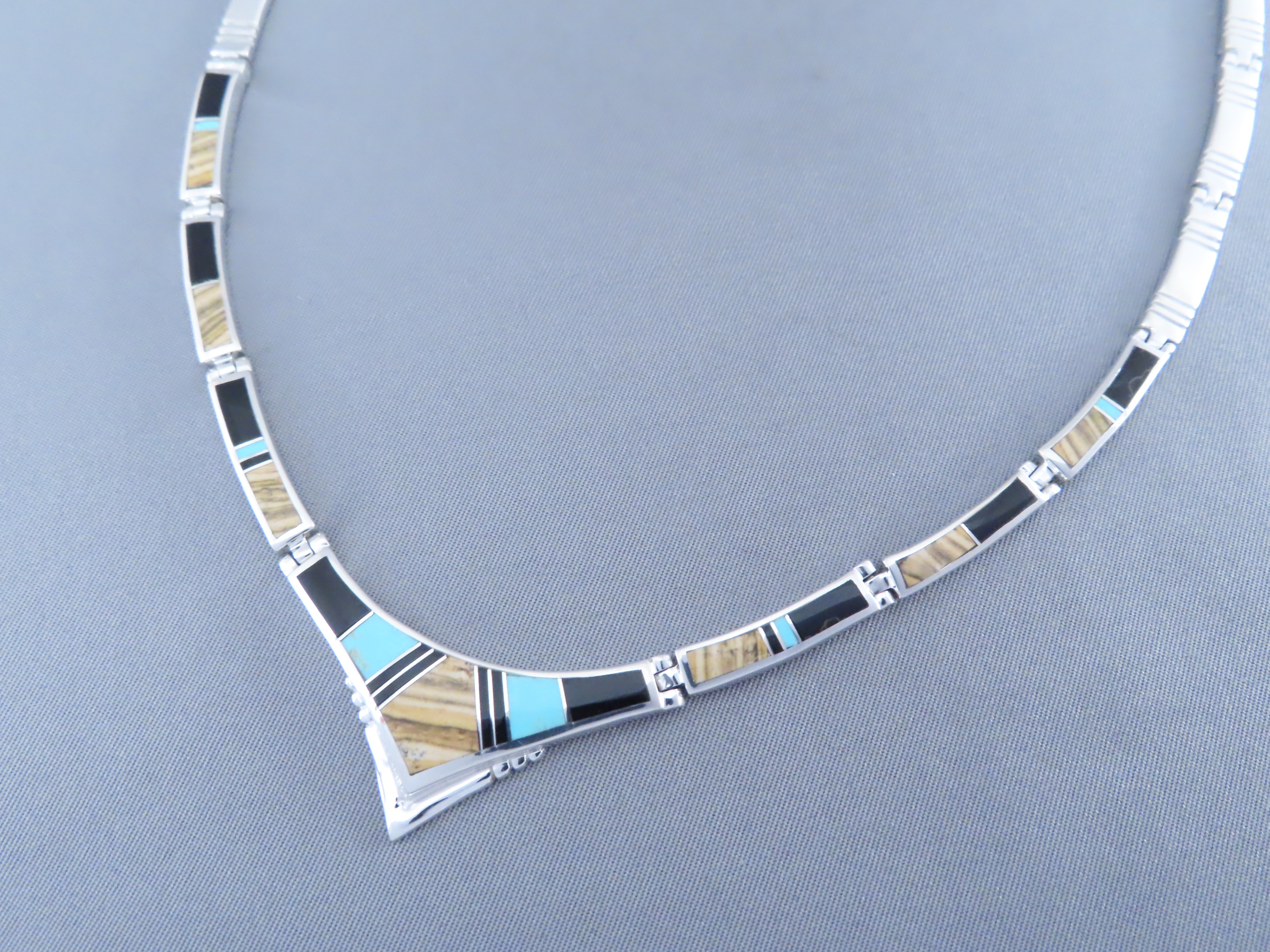 Multi-Stone with Turquoise Inlay Necklace