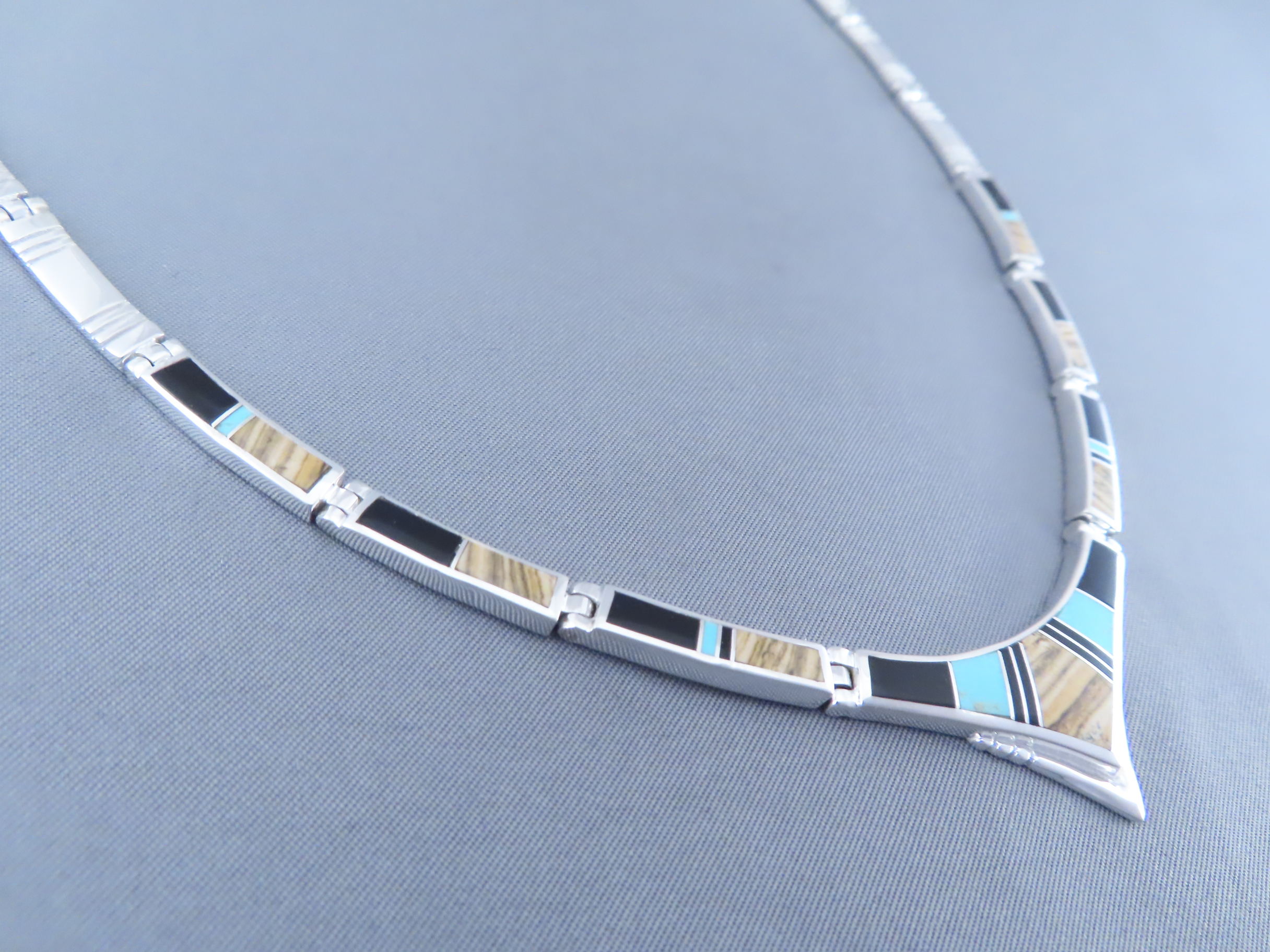 Multi-Stone with Turquoise Inlay Necklace