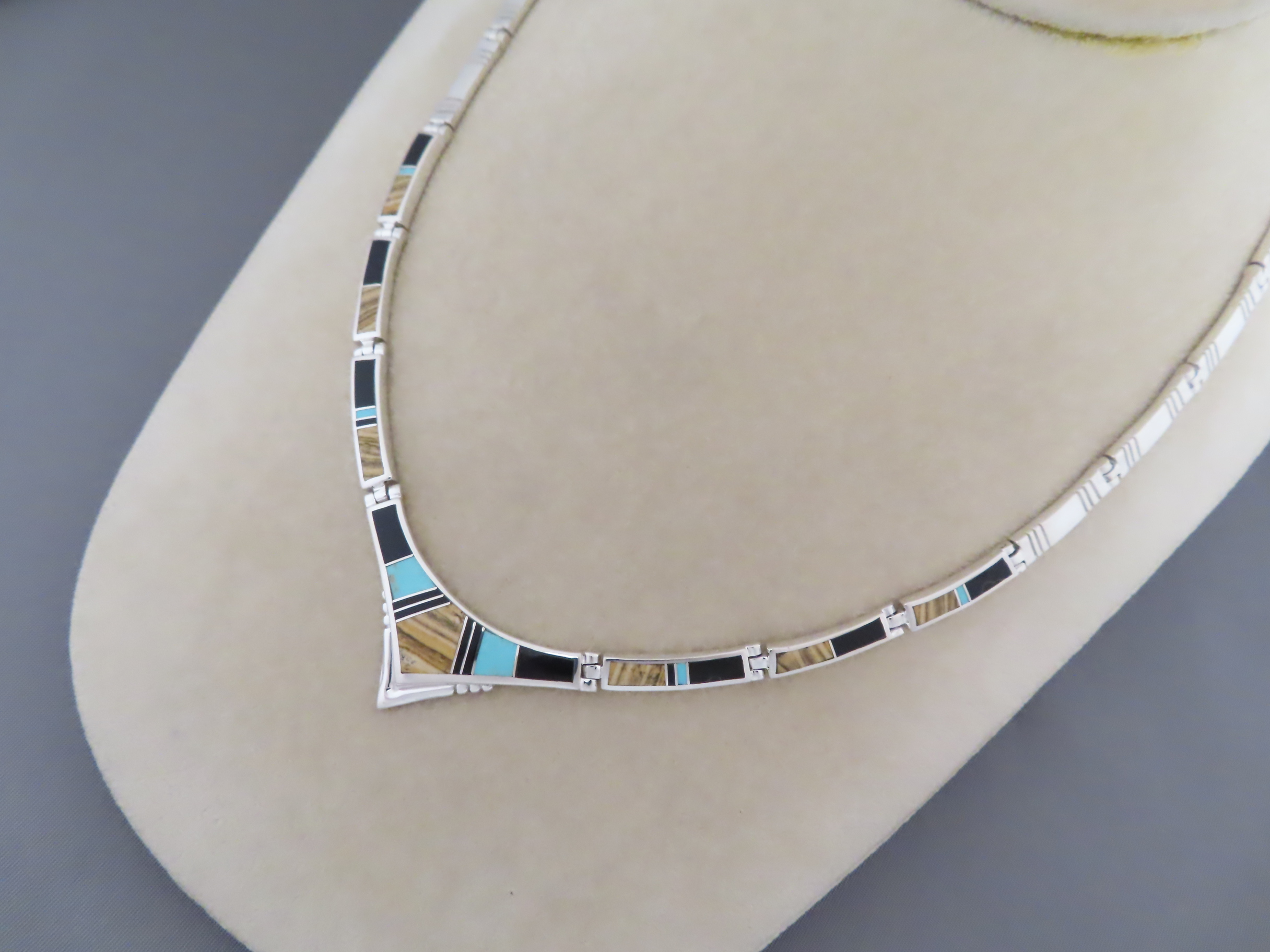 Multi-Stone with Turquoise Inlay Necklace