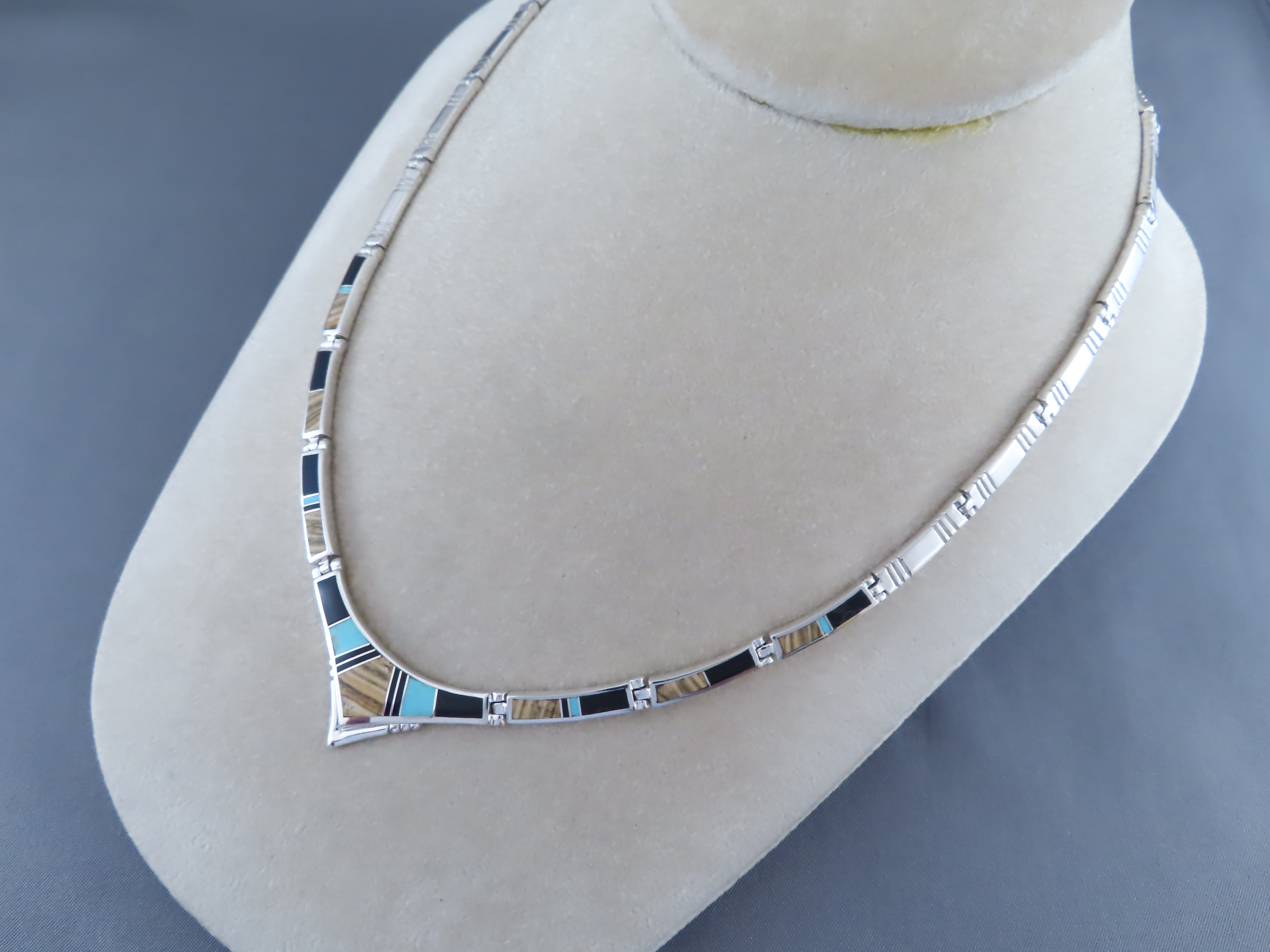 Multi-Stone with Turquoise Inlay Necklace
