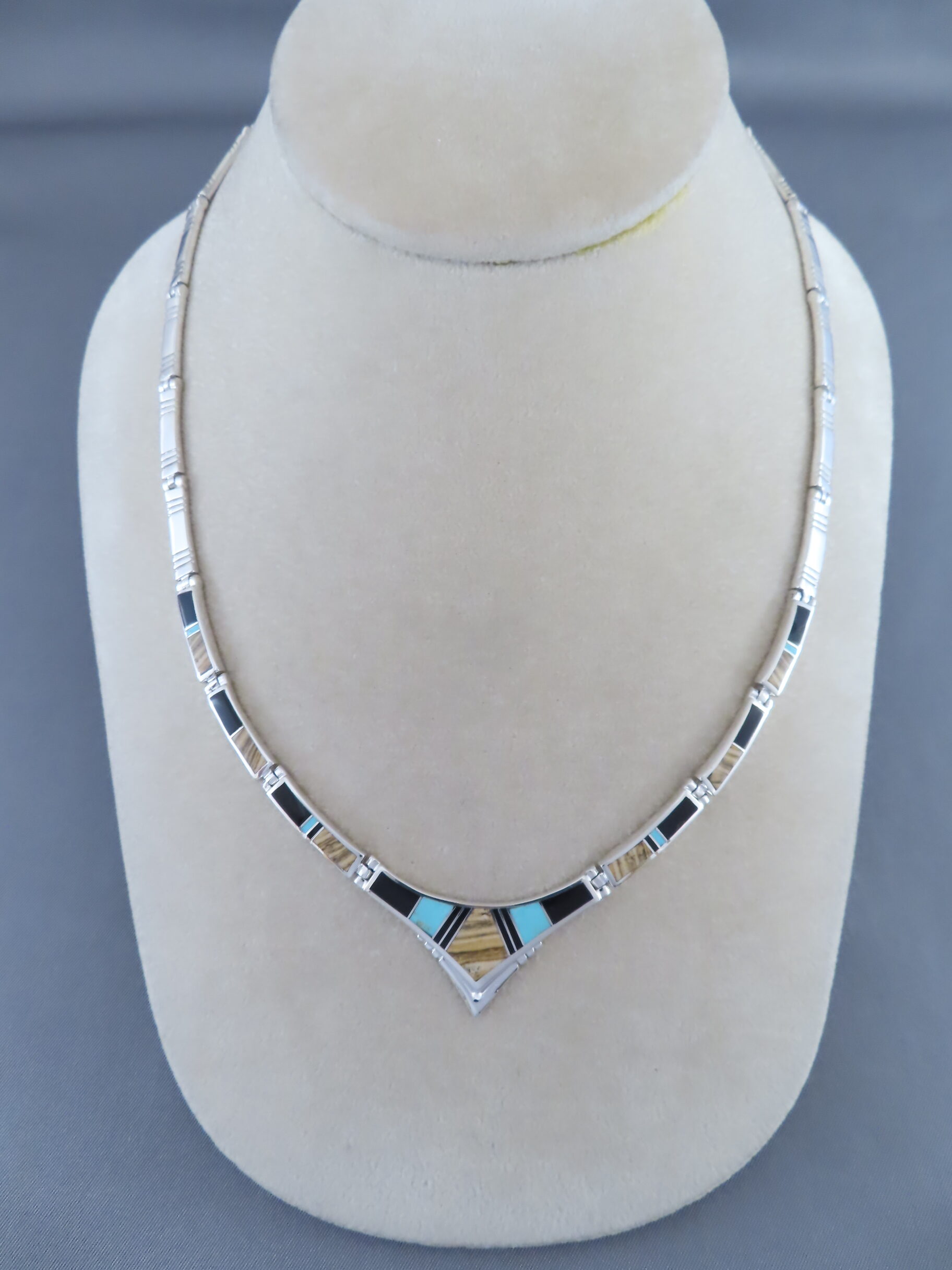 Multi-Stone with Turquoise Inlay Necklace