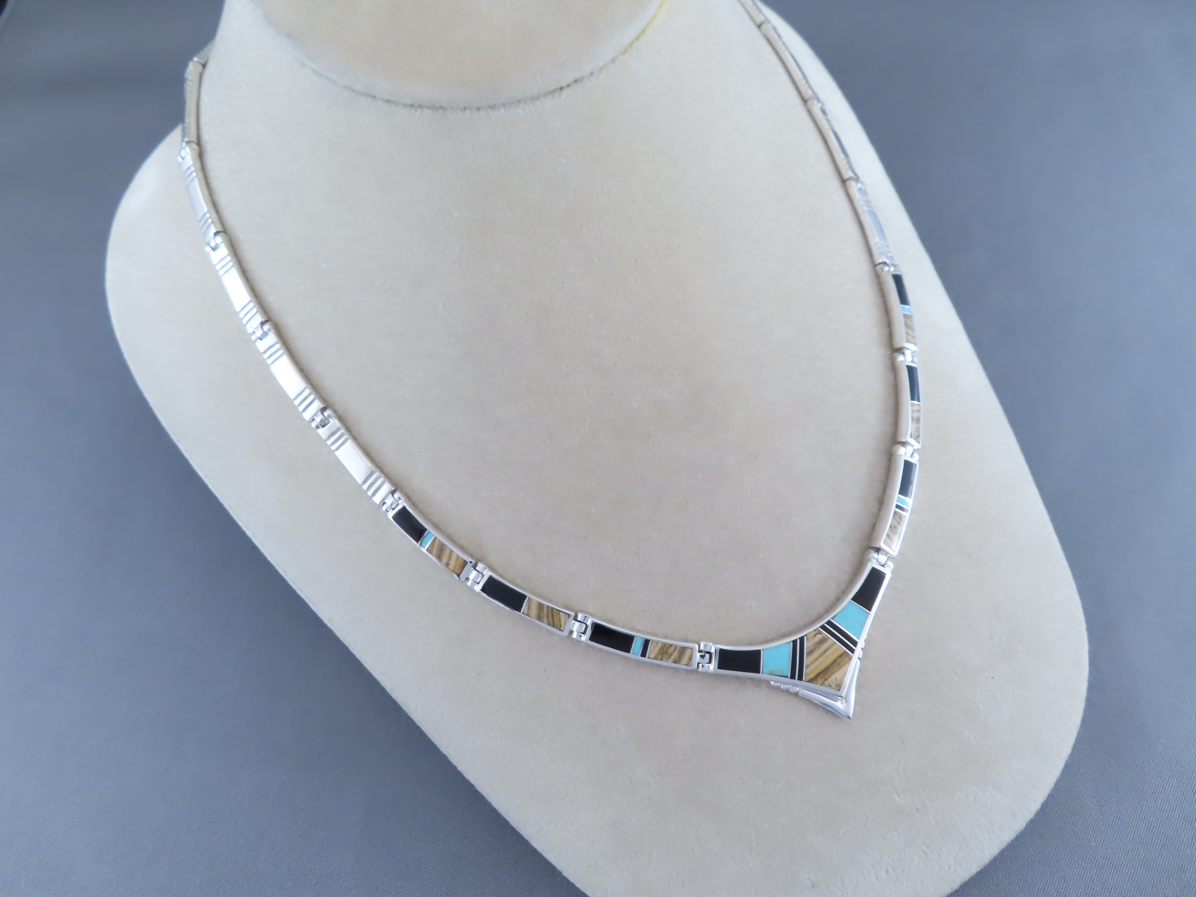 Multi-Stone with Turquoise Inlay Necklace