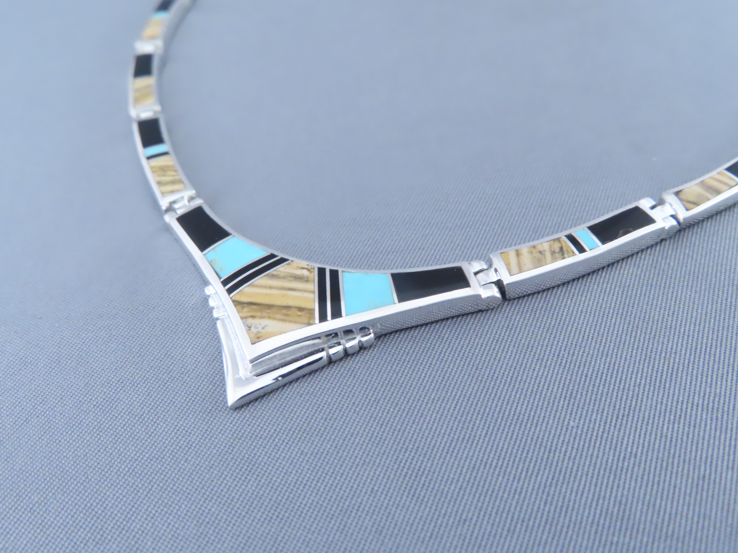 Multi-Stone with Turquoise Inlay Necklace
