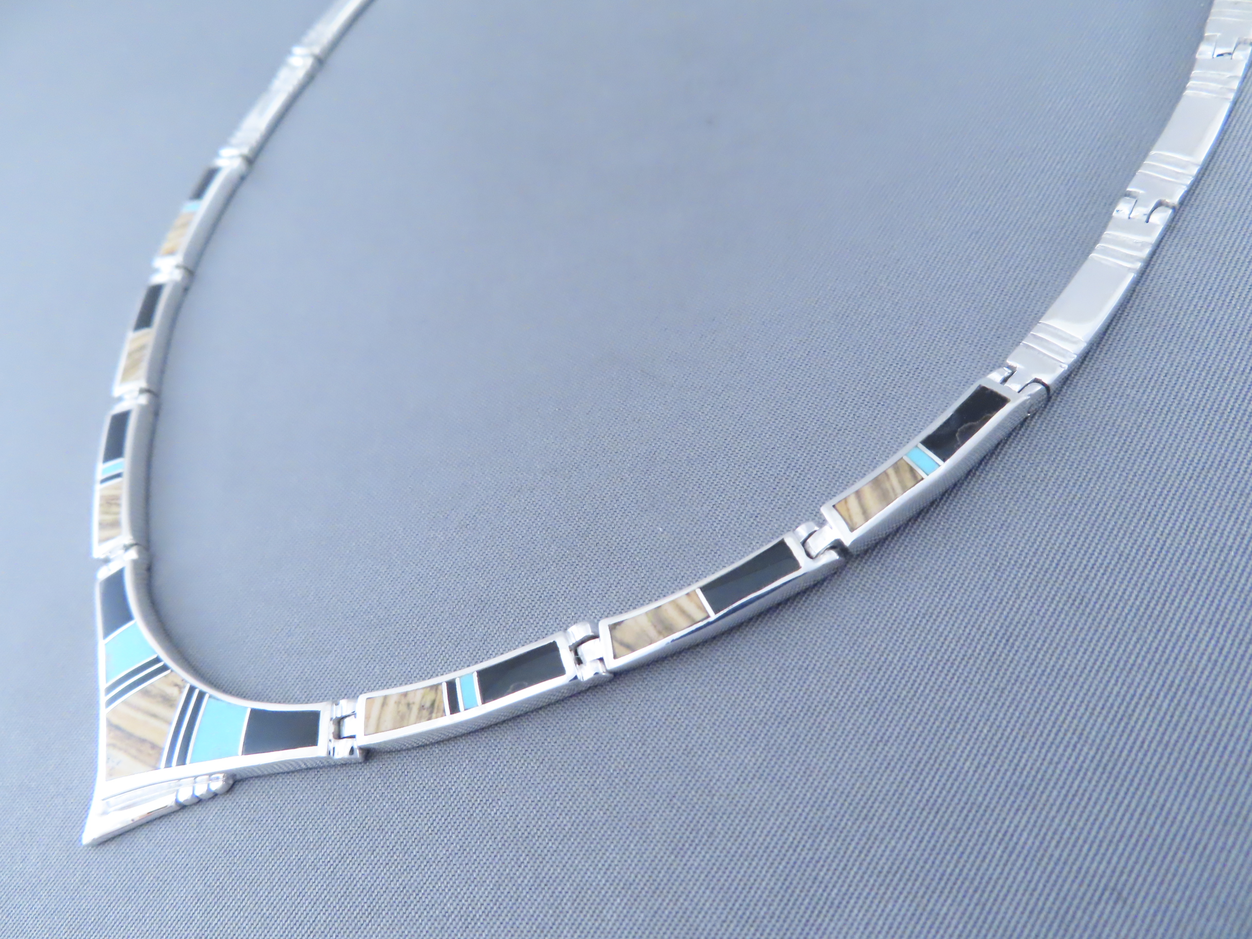 Multi-Stone with Turquoise Inlay Necklace