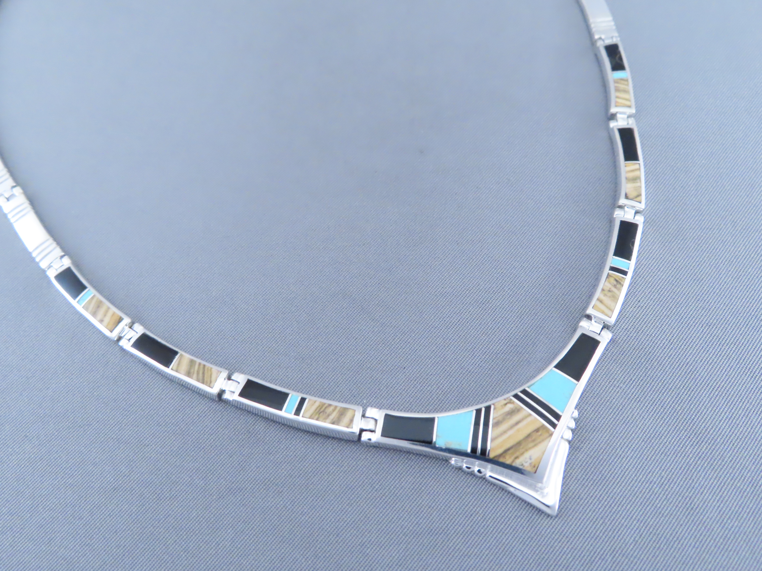 Multi-Stone with Turquoise Inlay Necklace