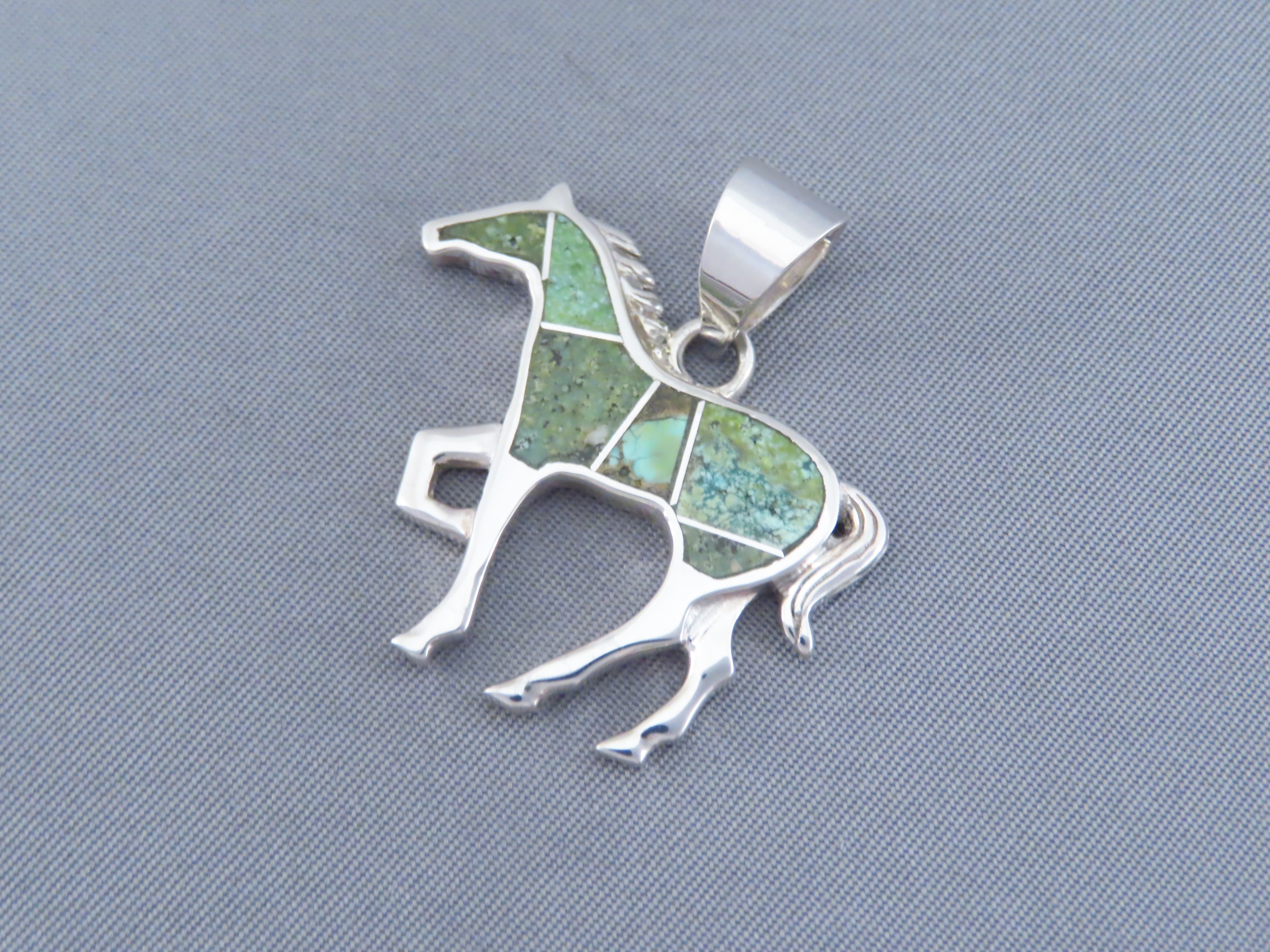 Horse Pendant with Sonoran Gold Turquoise Inlay