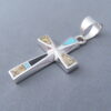 Multi-Stone Inlay Cross Pendant featuring Turquoise